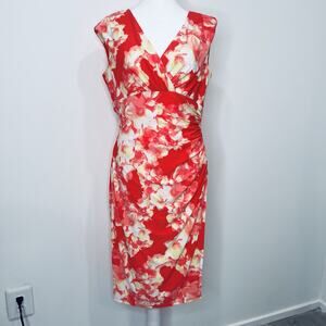 Ralph Lauren Pink Floral Dress Size 10